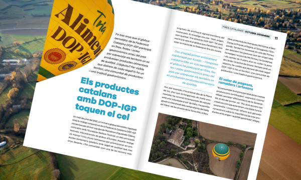 Els productes catalans amb DOP-IGP 'toquen el cel' al número 8 de la revista Fires Catalanes